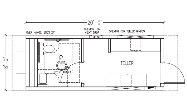 Drive-up | 2 Window | 8' x 20'