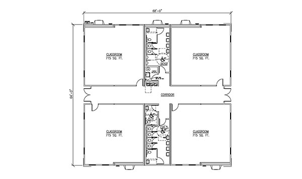 4 Classrooms 3 Restrooms