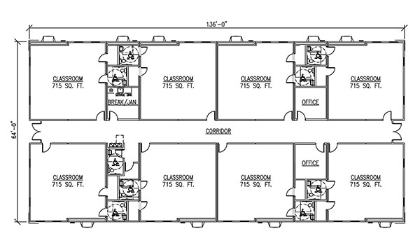 8 Pre-K Classrooms 2 Offices 9 Restrooms