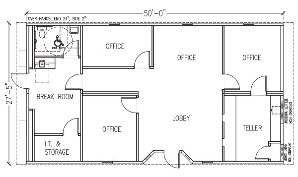 Retail & Drive-Thru | 3 Office | 28' x 50'