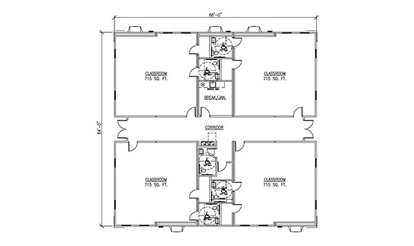 4 Pre-K Classrooms 5 Restrooms