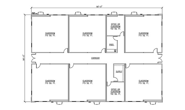 6 Classrooms 2 Offices