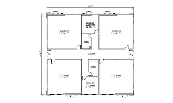4 Classrooms 2 Offices